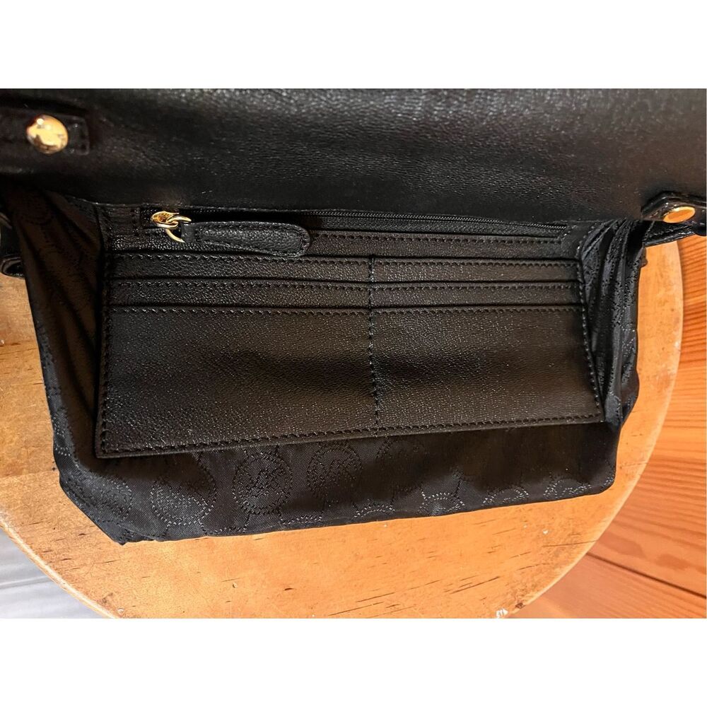 Michael Kors black leather chain purse (7838) - Picture 10 of 12